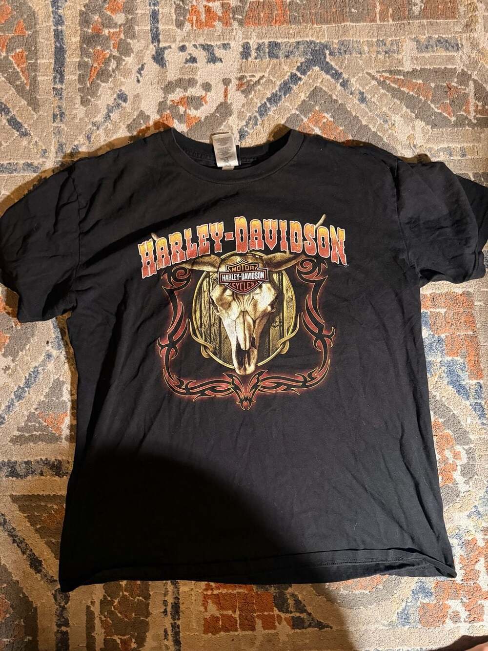 Harley-Davidson Graphic T-Shirt Black Bull Skull